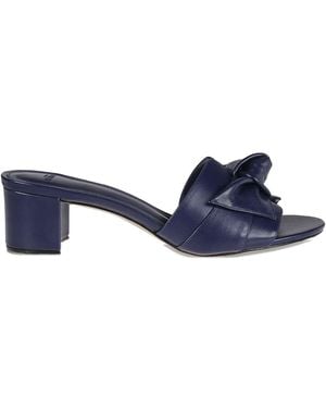 Alexandre Birman Bow-Detail Block-Heel Mules - Blue