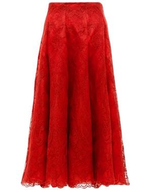 Gemy Maalouf Flared Lace Skirt