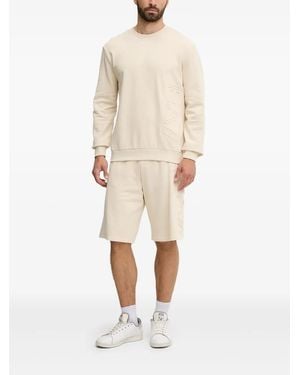 EA7 Sudadera con logo en relieve - Neutro