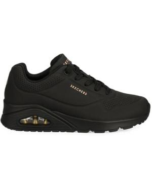Skechers Street Uno Lace-Up Sneakers - Black