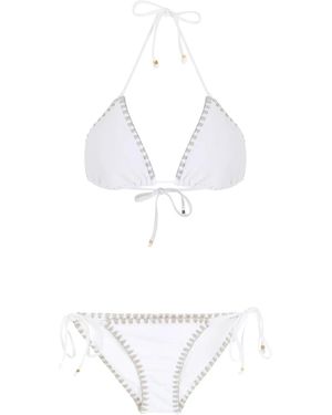 Amir Slama Set Bikini Con Dettaglio Cuciture - Bianco