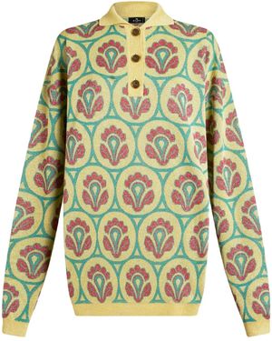 Etro フローラル ポロセーター - グリーン