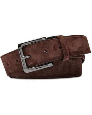Lancel Adjustable Suede Belt - Brown