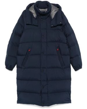 Kiton Hooded Puffer Coat - Blue