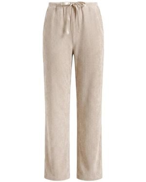 Alysi Corduroy Drawstring Trousers - Natural