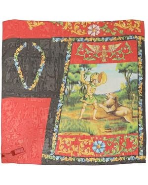 Dolce & Gabbana Carretto-Print Square Scarf - Red