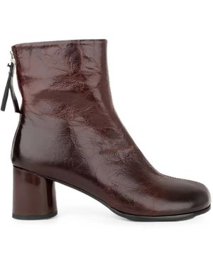 Linda Baumann Leather Ankle Boots - Brown