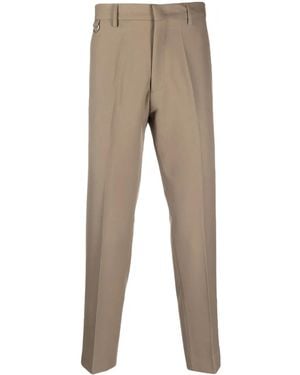 Low Brand Pressed-Crease Cropped Trousers - Natural