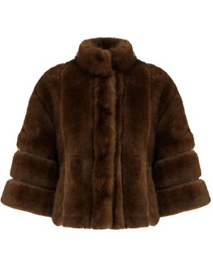 Valentini Faux-Fur Jacket - Brown