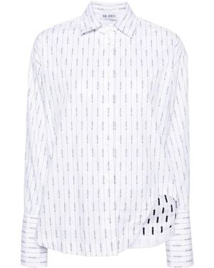 The Attico Eliza Logo-print Cotton Shirt - White