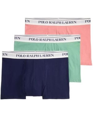 Polo Ralph Lauren Logo-Waist Boxers (Pack Of Three) - Blue