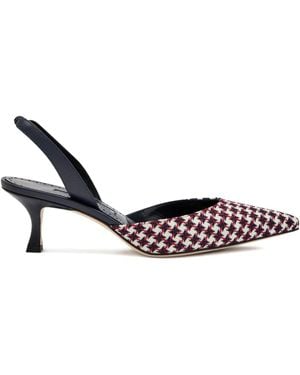Manolo Blahnik 50Mm Caroline Slingback Pumps - White