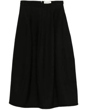 Gentry Portofino Falda Midi Acampanada - Negro