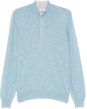 Gran Sasso Half-Zip Sweater - Blue