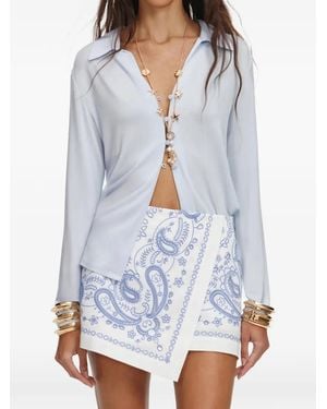 Self-Portrait Paisley-Print Skorts - White