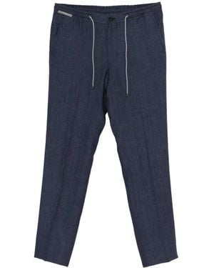 Corneliani Drawstring Trousers - Blue