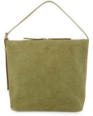 A.P.C. Vera Suede Shoulder Bag - Green
