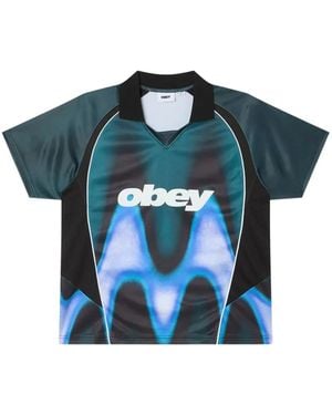 Obey T-Shirt À Imprimé Abstrait - Blue