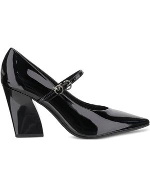 Pinko 80Mm Pointed-Toe Buckle Court Shoes - Black