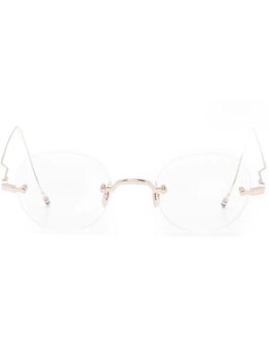 Thom Browne Rahmenlose Brille Mit Runden Gläsern - Weiß