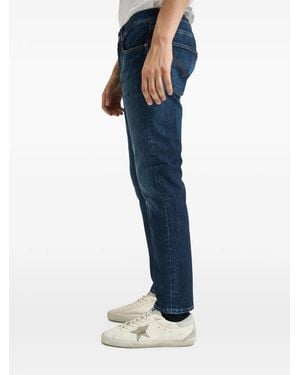 Dondup Dian Faded-Wash Whiskered Jeans - Blue