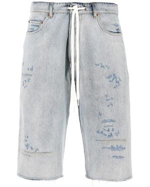 MM6 by Maison Margiela Drawstring-Fastening Bermuda Shorts - Blue