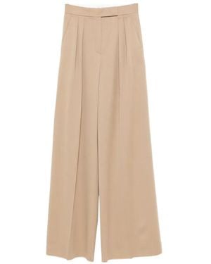 Max Mara Quorum Pleated Trousers - Natural