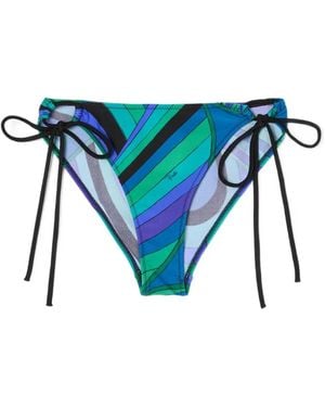 PUCCI ストライプ ビキニボトム - ブルー