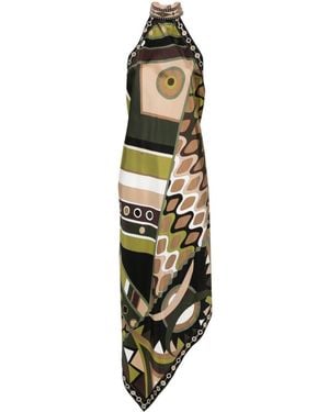 PUCCI Maxikleid mit geometrischem Print - Mettallic