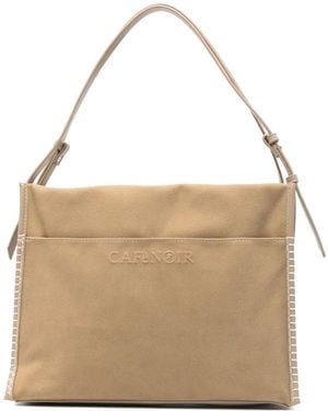 CafeNoir Debossed-Logo Tote Bag - Natural