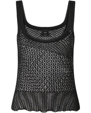 Pinko Perforated Top - Black