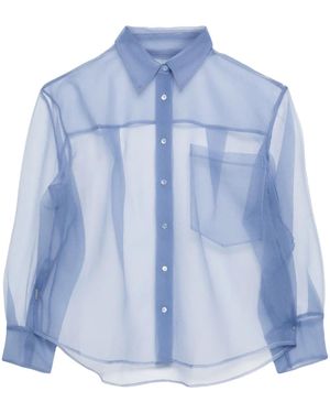 JNBY Oversized Sheer Shirt - Blue