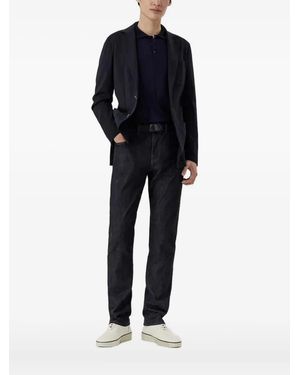 Canali Notched-Lapels Blazer - Blue