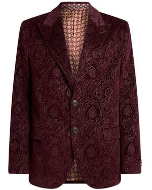 Etro Single-Breasted Jacket - Purple