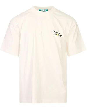 Barrow Keep Going T-Shirt Mit Teddy-Print - Weiß