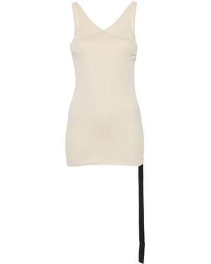 Rick Owens Double Ziggy Banana Jersey Tank Top - White