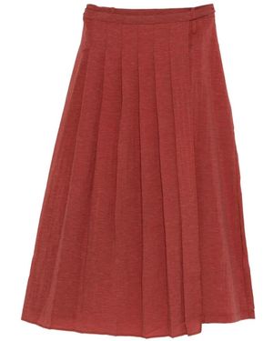 Yerse Falda midi plisada - Rojo