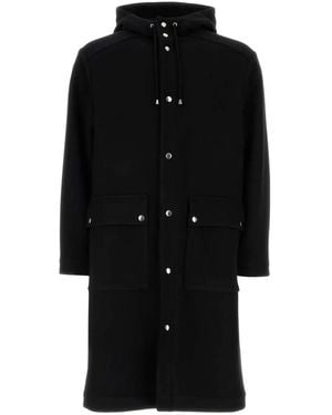 Aspesi Drawstring Buttoned Parka - Black