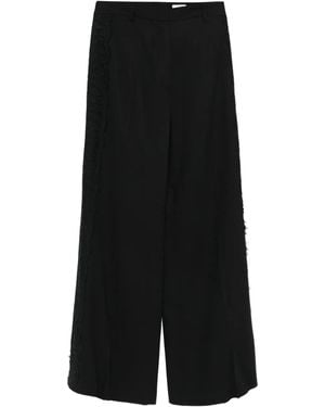 Filippa K Pantalones con ribete de encaje - Negro