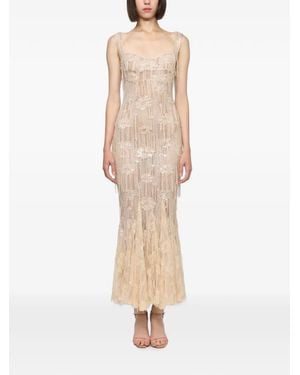 Atu Body Couture Lace Sequin-Embellished Dress - Natural