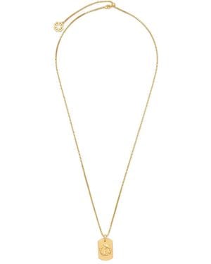 Maje Zodiac Sign Plaque Necklace - White