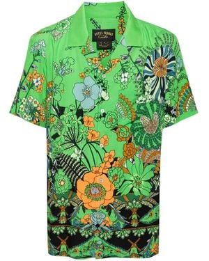 CAMILLA Floral-Print Modal Shirt - Green