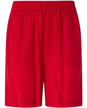 Pinko Elasticated-Waist Shorts - Red