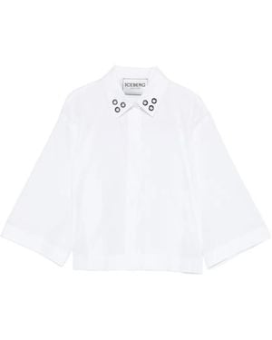 Iceberg Eyelet-Detail Shirt - White