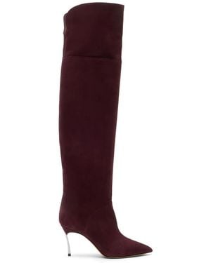 Casadei Blade Corsaro Over-The-Knee Boots - Purple