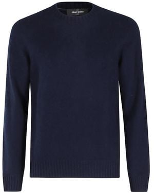 Gran Sasso Crew-Neck Knitted Jumper - Blue