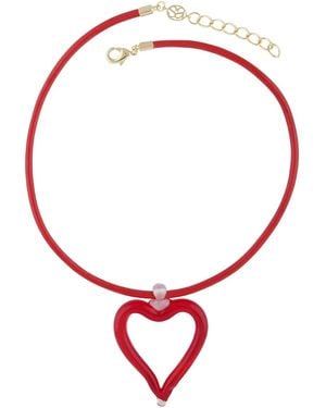SANDRALEXANDRA Xl Heart Of Glass Cord Necklace - レッド