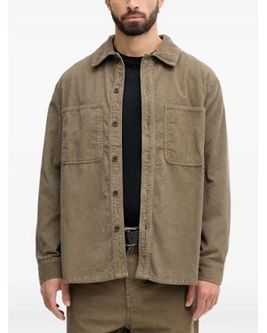 ARMANI EXCHANGE Patch-Pocket Corduroy Shirt - Brown