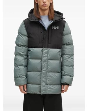 Helly Hansen Hooded Logo Padded Jacket - Gray
