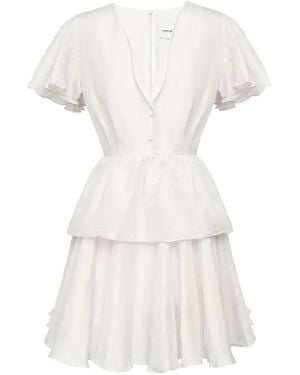 POST MERIDIEM Ruffled Mini Dress - White